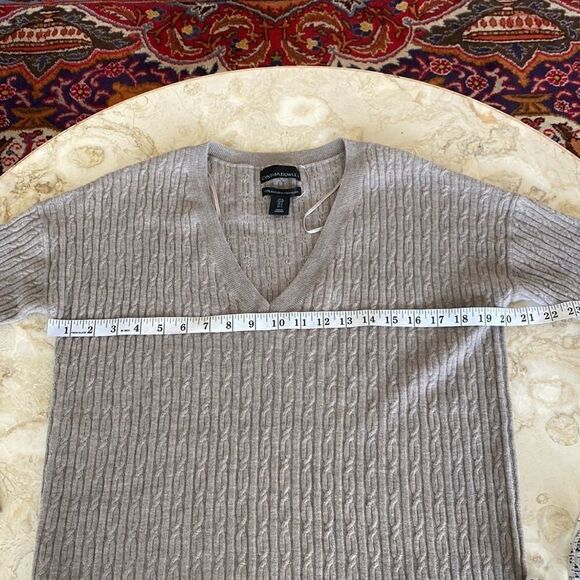 NWOT Cynthia Rowley 100% Merino Wool Cable Knit Sweater - Picture 11 of 14